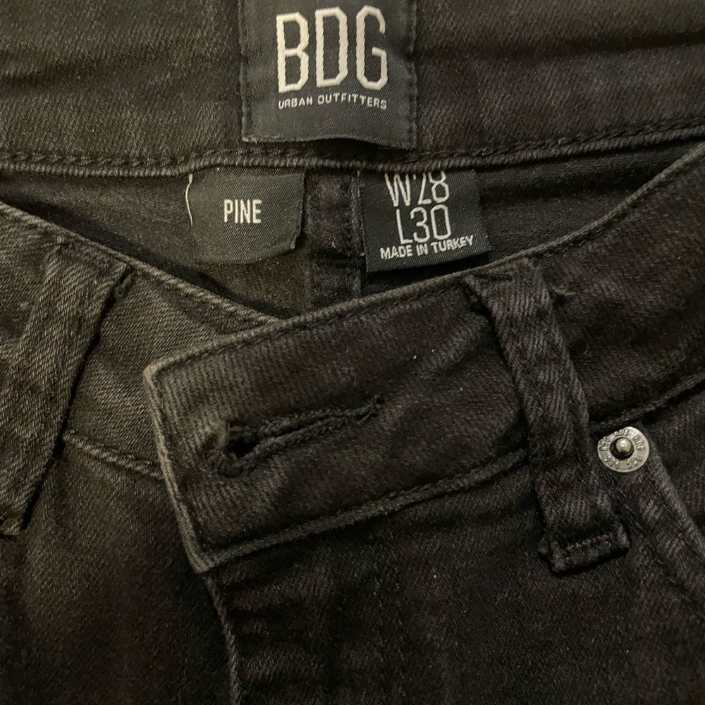 Black BDG Pine Worn Black Skinny Jean